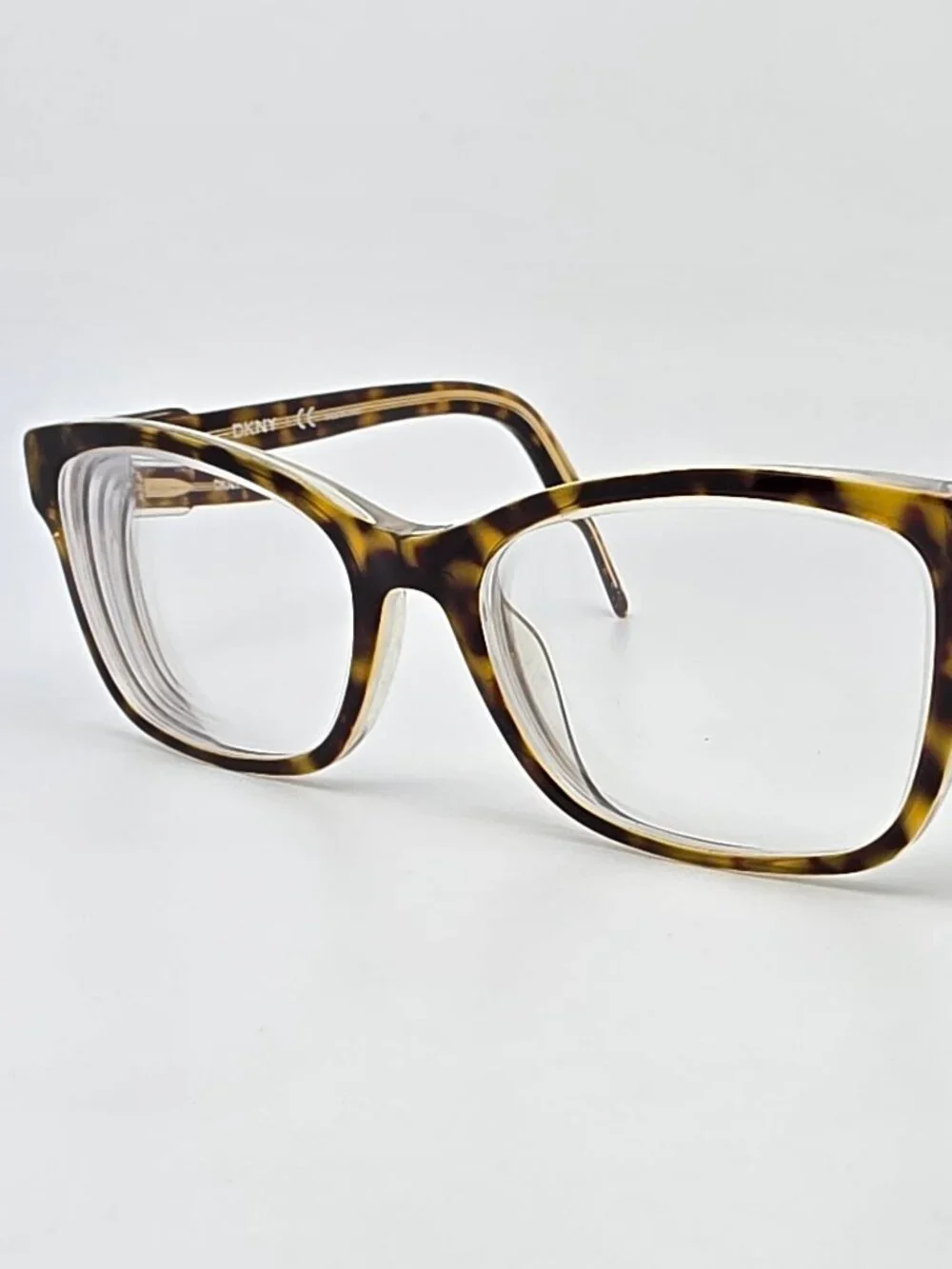 DKNY DY4650 3533 Tortoise on Crystal Clear Cat Eye Eyeglasses Frame w/ Case 51mm